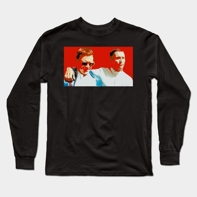 matt damon - christian bale Long Sleeve T-Shirt by oryan80